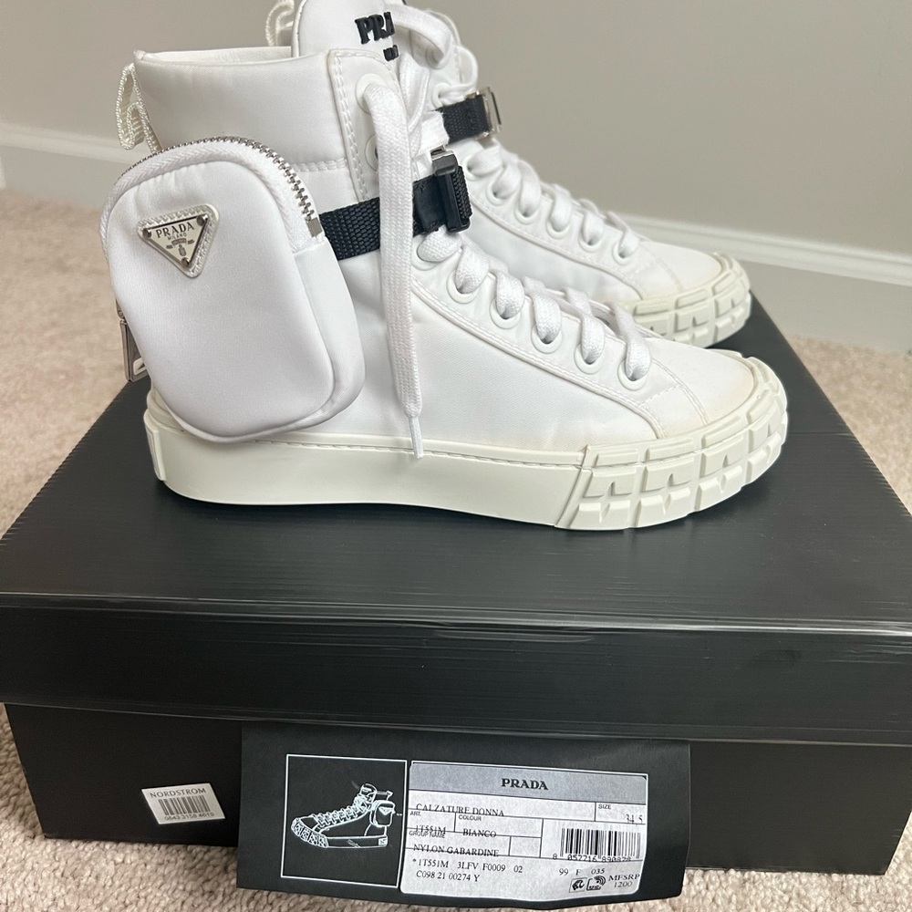 Wheel Re-Nylon High-Top Sneakers with Zip Pouch